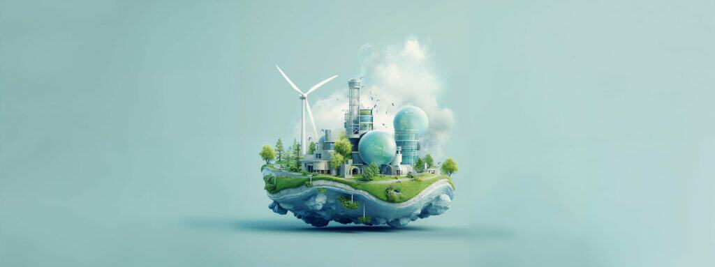 droom wereldbol met ideeen voor hernieuwebare energiebronnen