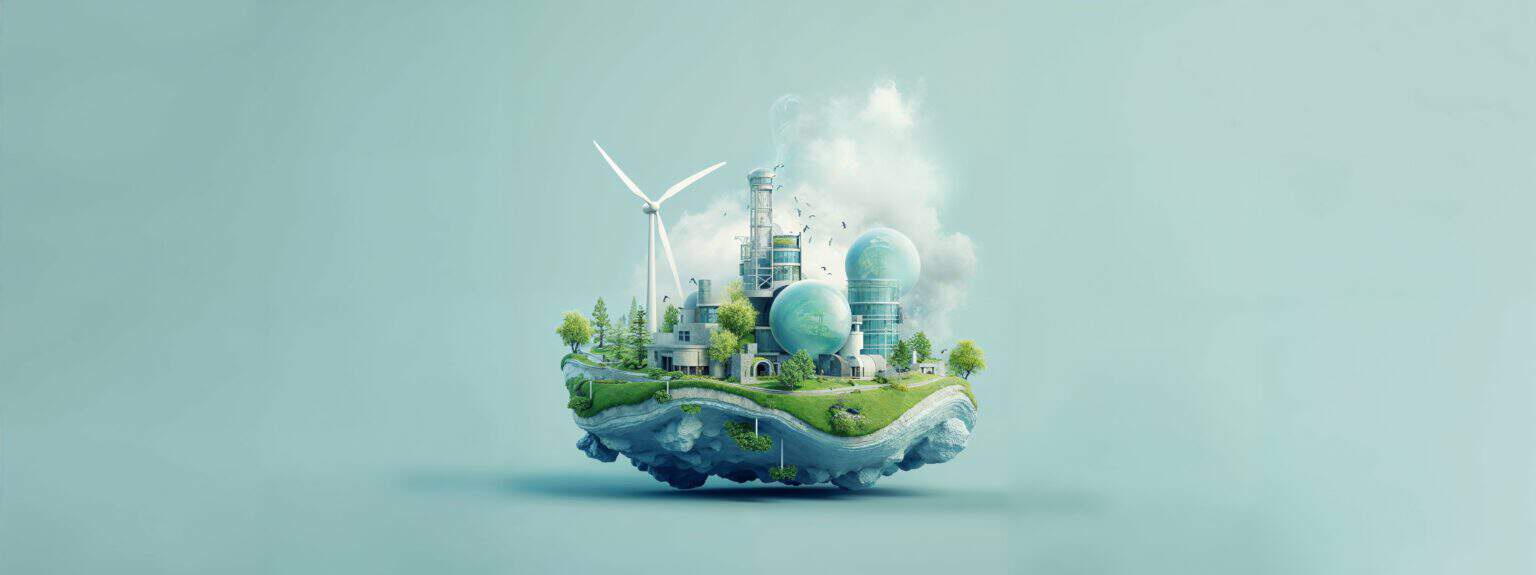 droom wereldbol met ideeen voor hernieuwebare energiebronnen